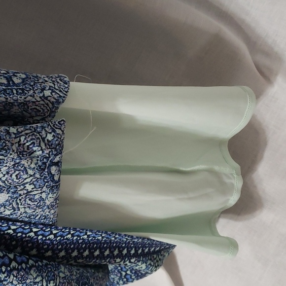 Bobeau. Blue, Sleeveless, Back Tie, Swing Hemline Mini Dress. NWOT. Size S - Picture 4 of 8